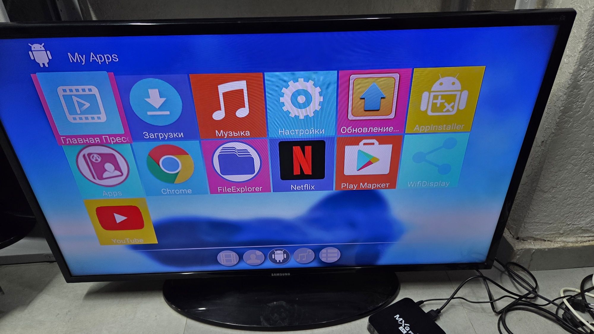 *️⃣ОРИГИНАЛ Самсунг Led Tv Диогональ 102см + Android Приставка/ QTV