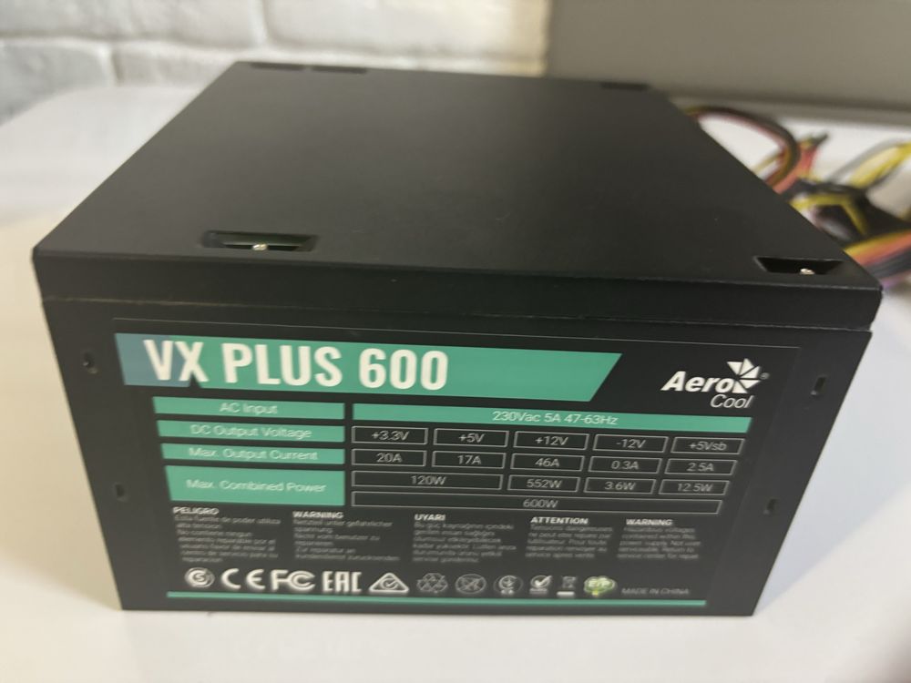 Блок питания aerocool vx plus 600