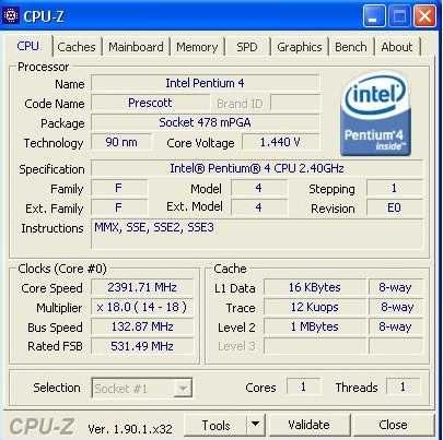 Системный блок Intel® Pentium 4™  2.4GHz (GeForce FX 5200) (Лот№13)