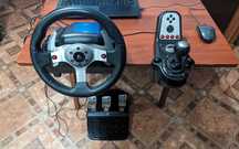 Продам руль Logitech G25 с механической коробкой передач и педалями