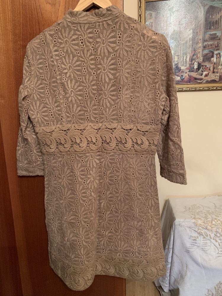 Платье кружевное шерсть
