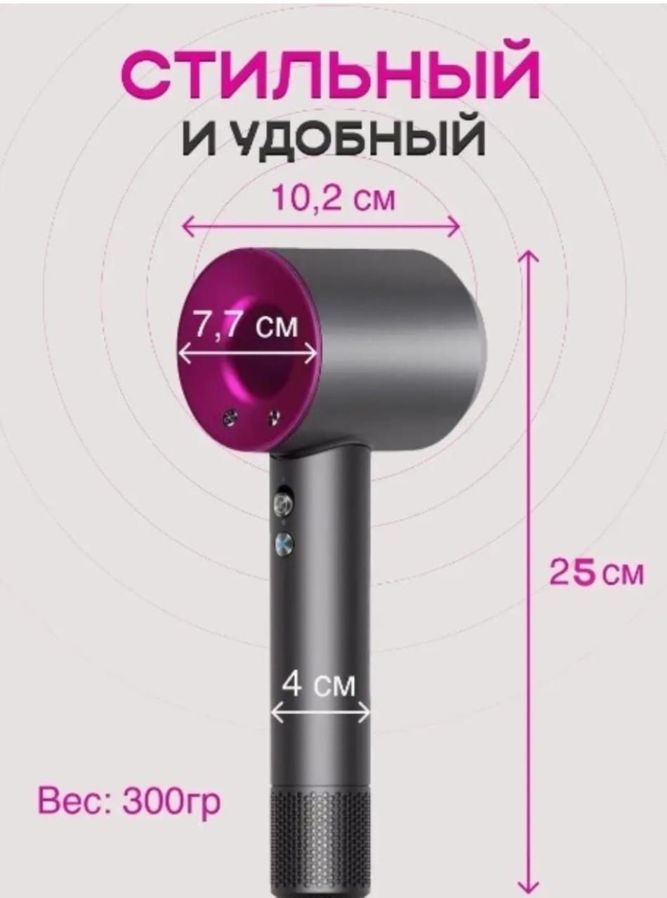 Фен для волос c ионизацией HD15 1600 W розовый