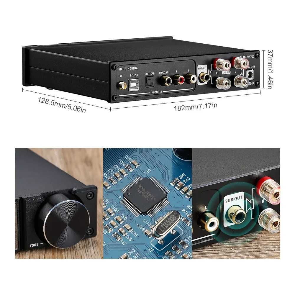 Усилительзвуковой мощности AIYIMA D05.  2*120W + выход для сабвуфера