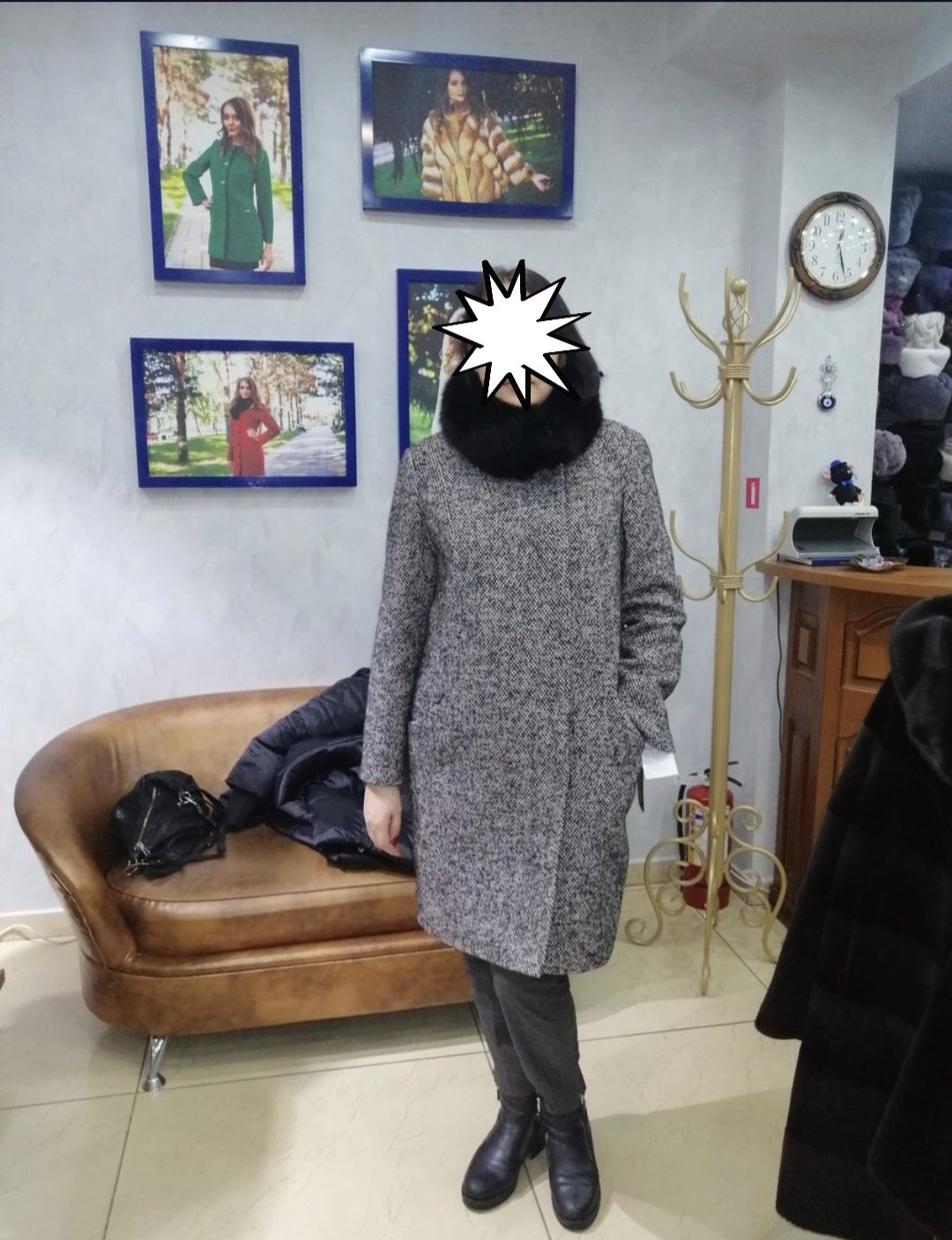 Пальто женское зимнее 48р