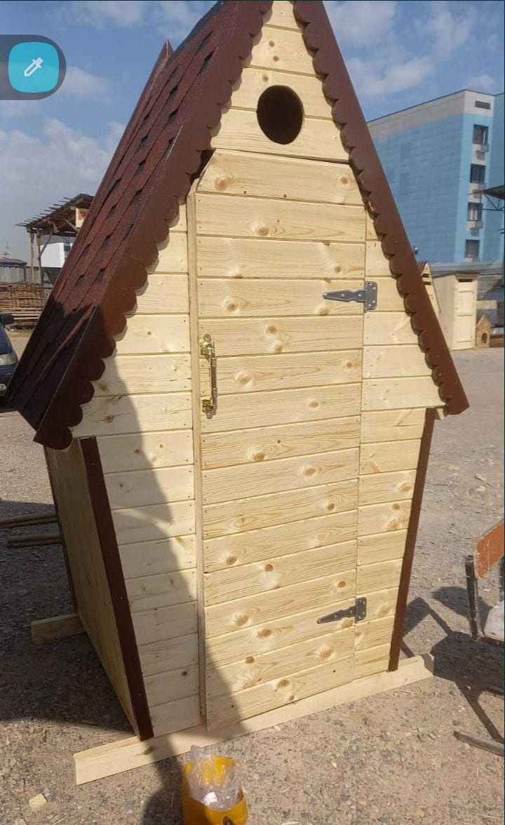 Уличный Деревянные туалет для дачи и Коттеджей