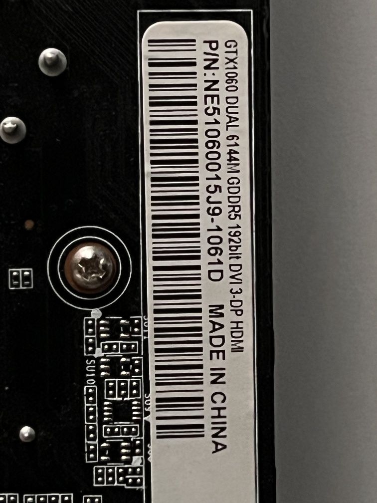 Gtx palit dual 1060 6gb