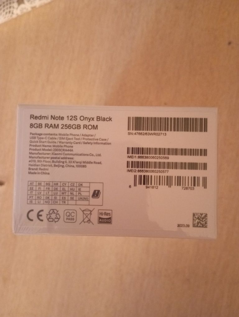 Redmi Note12S новый