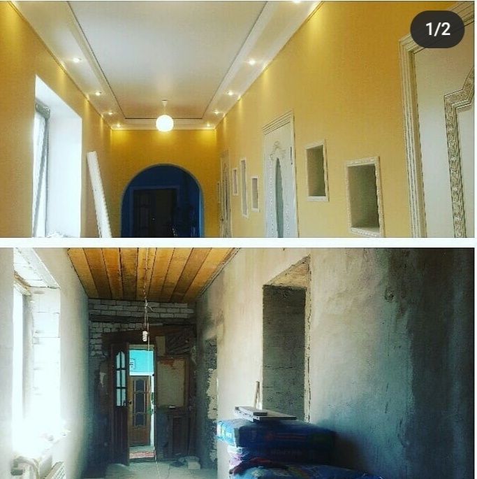 Ремонт под ключ , обои багеты выравнивание стен, штукатурка,шпатлевка