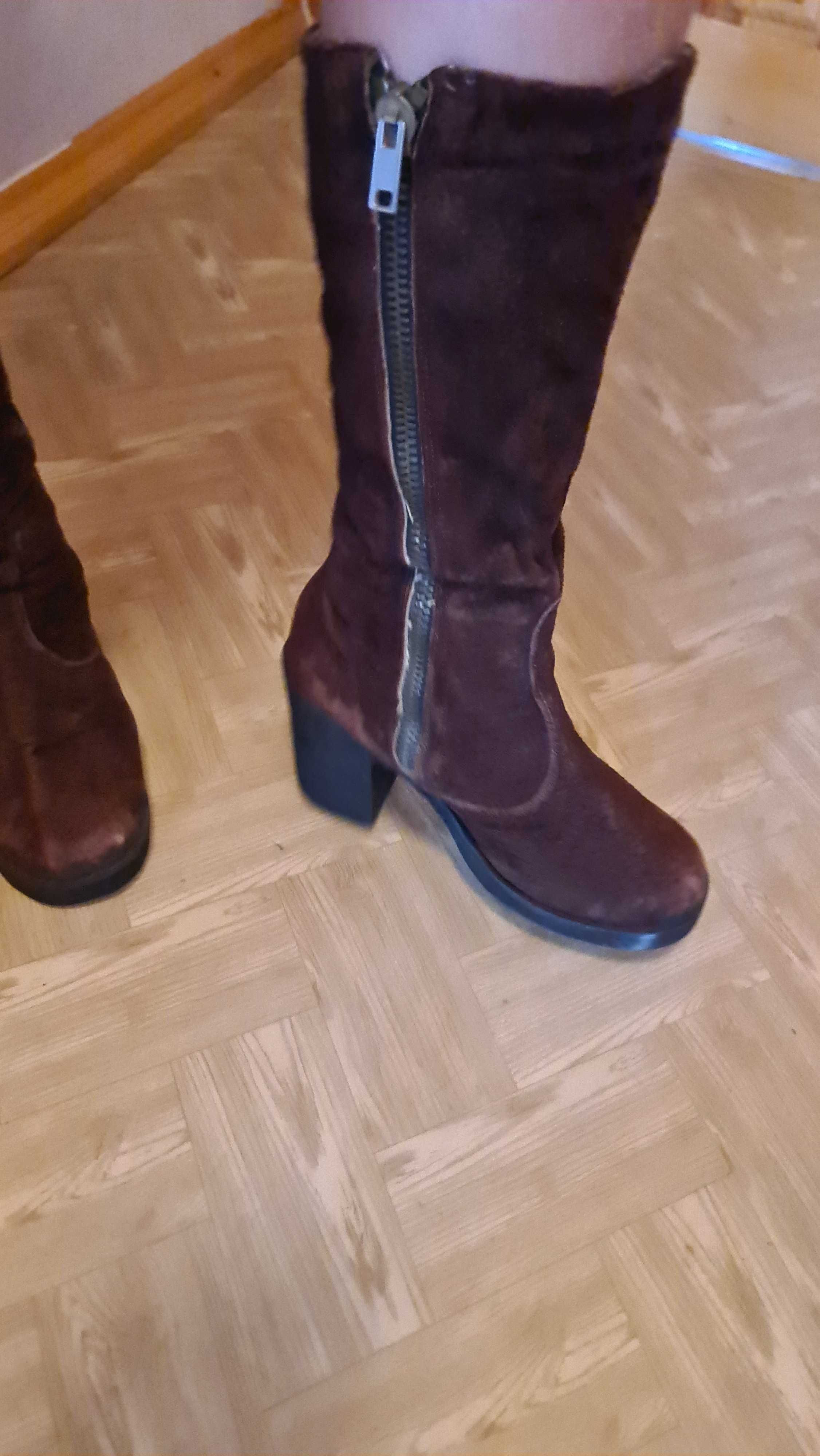 Продам сапоги женские зимние замшевые, новые