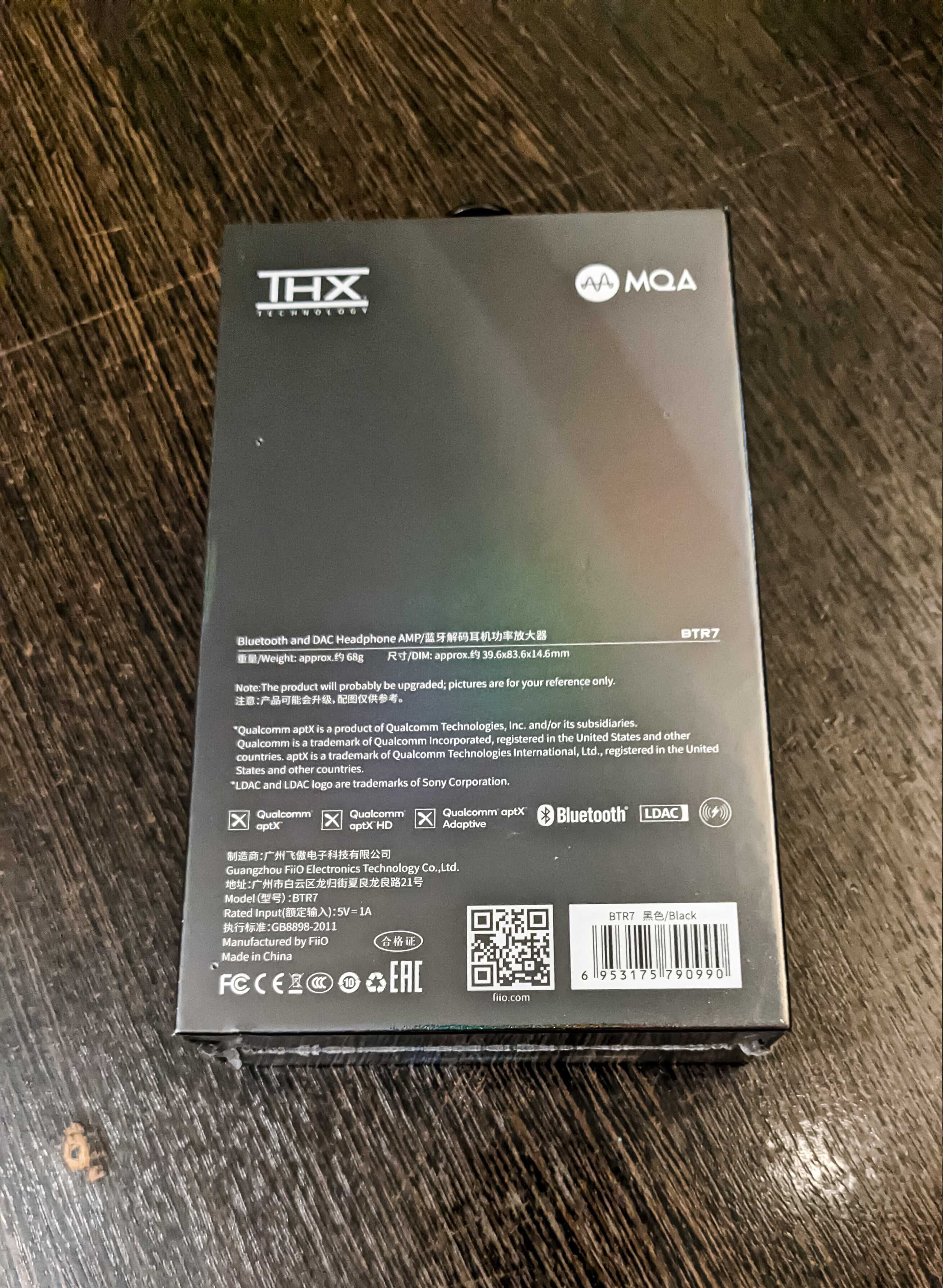 Портативный ЦАП/усилитель, BT ресивер для наушников Fiio BTR7, новый