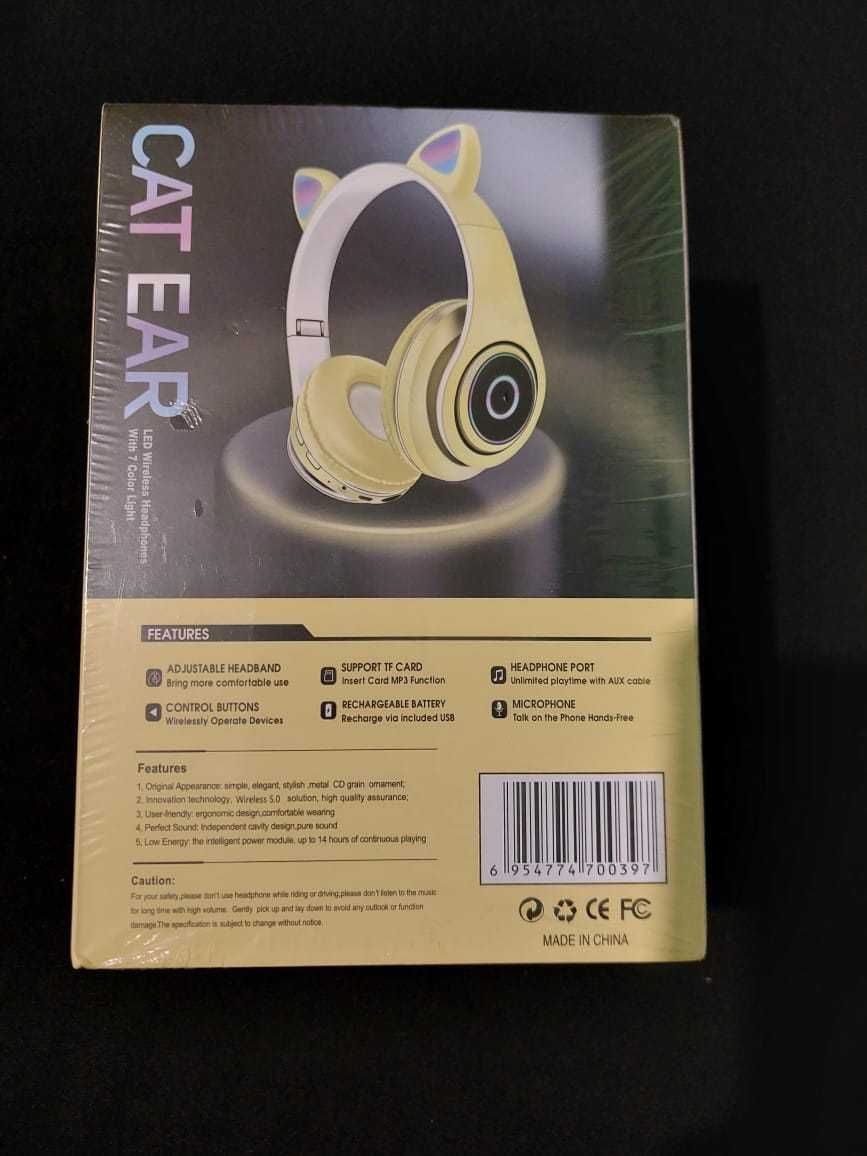 Наушники беспроводные со светящимися ушками Cat Ear M2