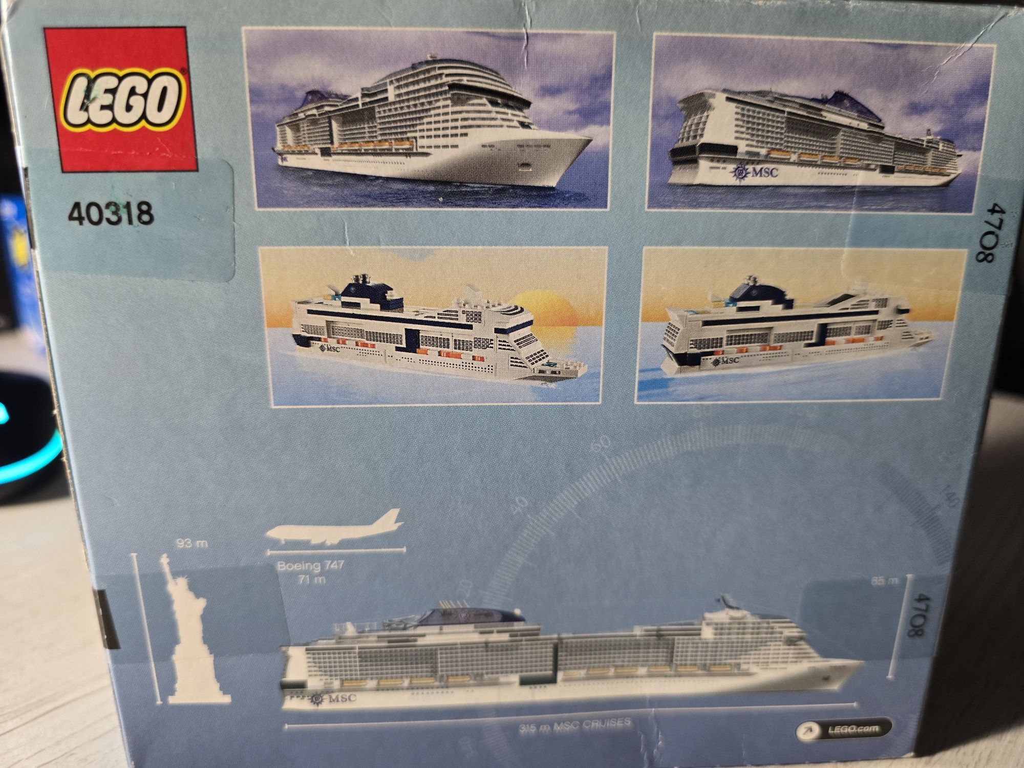 Нераспакованный эксклюзивный лего набор(Lego40318 MSC CRUIICES)