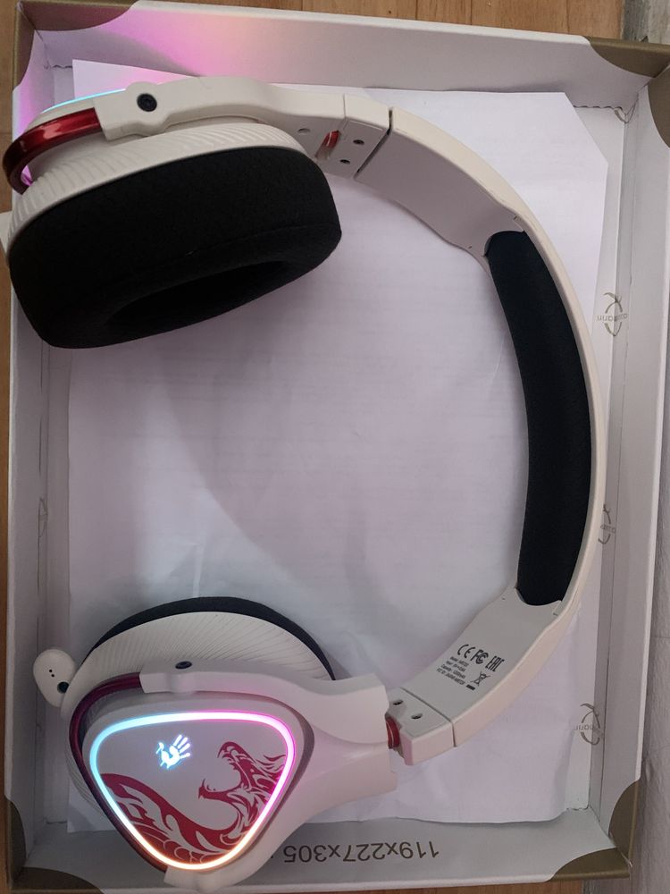 ИГРОВЫЕ наушники NARAKA с RGB подцветкой и 3 способами подключения