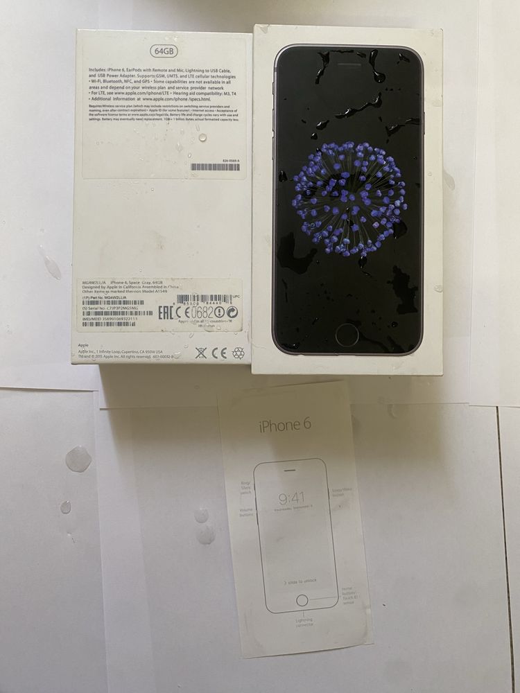 Iphone 6 64gb с коробкой и чехлом