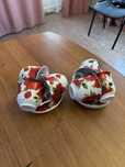 Фарфоровые чайные пары (на 6 персон) «Маки»