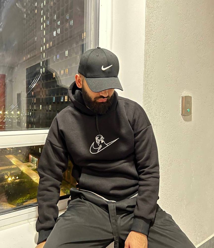 Худи nike с скриптонитом и с мияги, худи, худи черное