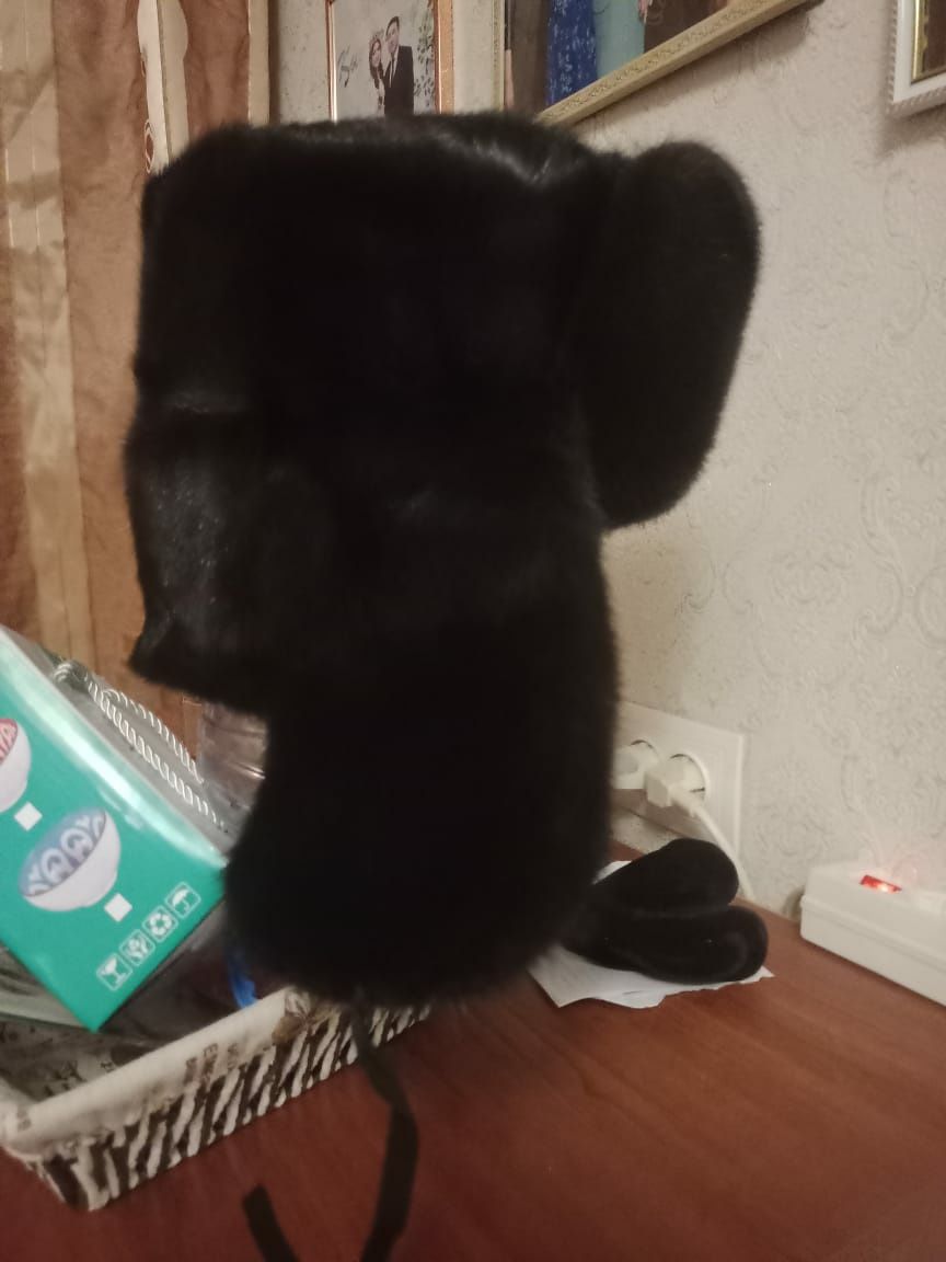 Норковая шапка Ушанка мужская