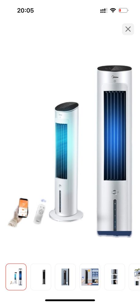 Колонный вентилятор Midea AAF10MRB | Охлаждение + увлажнение воздуха