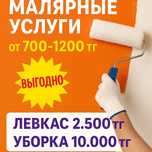 1м² Метр 700 Малярные работы (,мелкий косметический ремонт) уборка