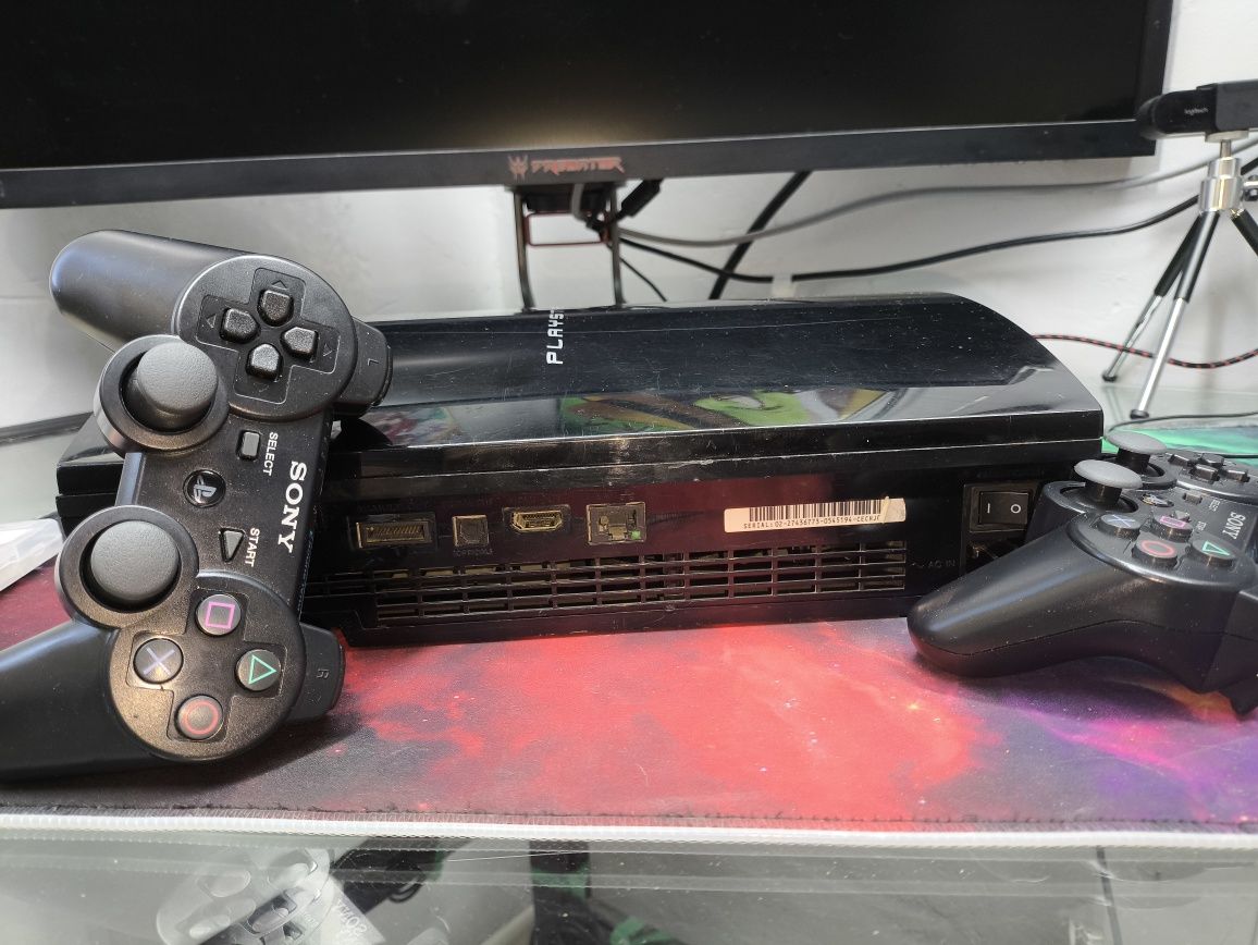 PS3 FAT 500GB/2 Геймпада/3диска/полный комплект/Ред.