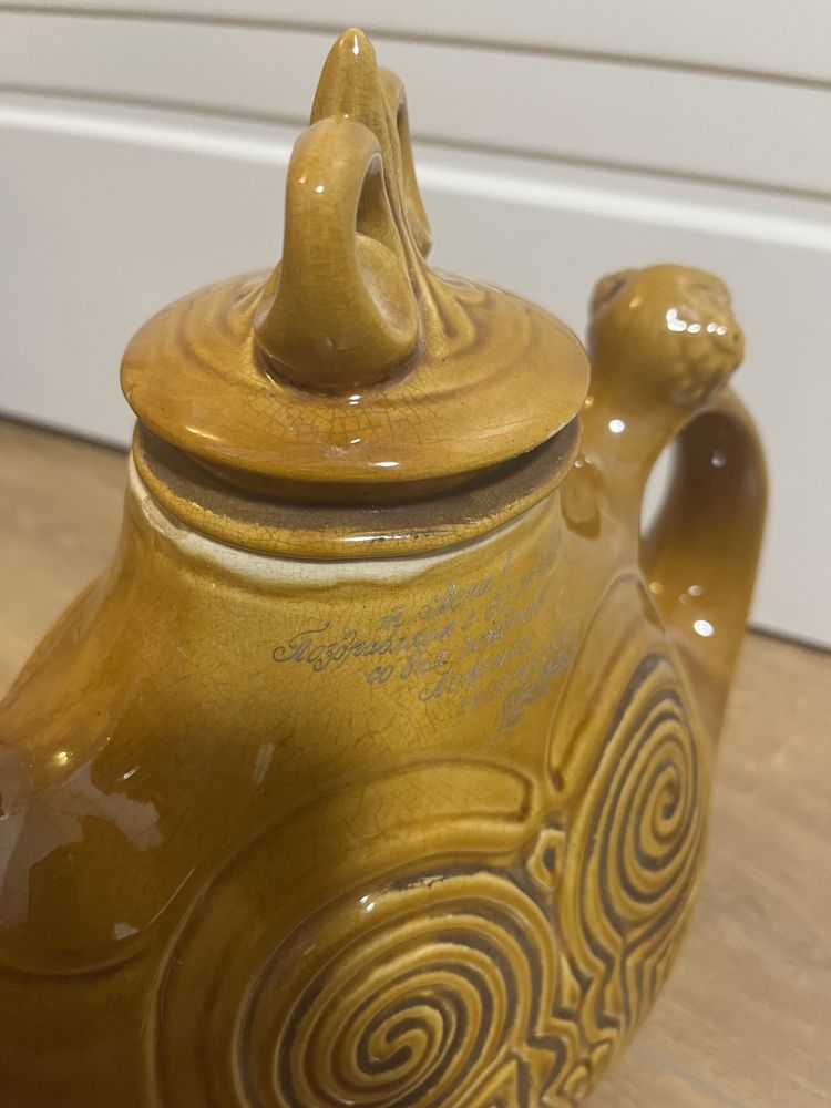 Чайник керамический большой советский, раритет, винтаж, 3 литра