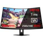 HP OMEN 27C; 2560 x 1440 WQHD; 240 Гц; 1 мс; VA