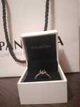PANDORA кольцо, красное сердце