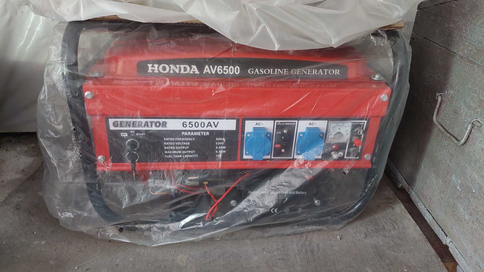 Продам новый бензиновый генератор Honda AV6500, не распаковывался