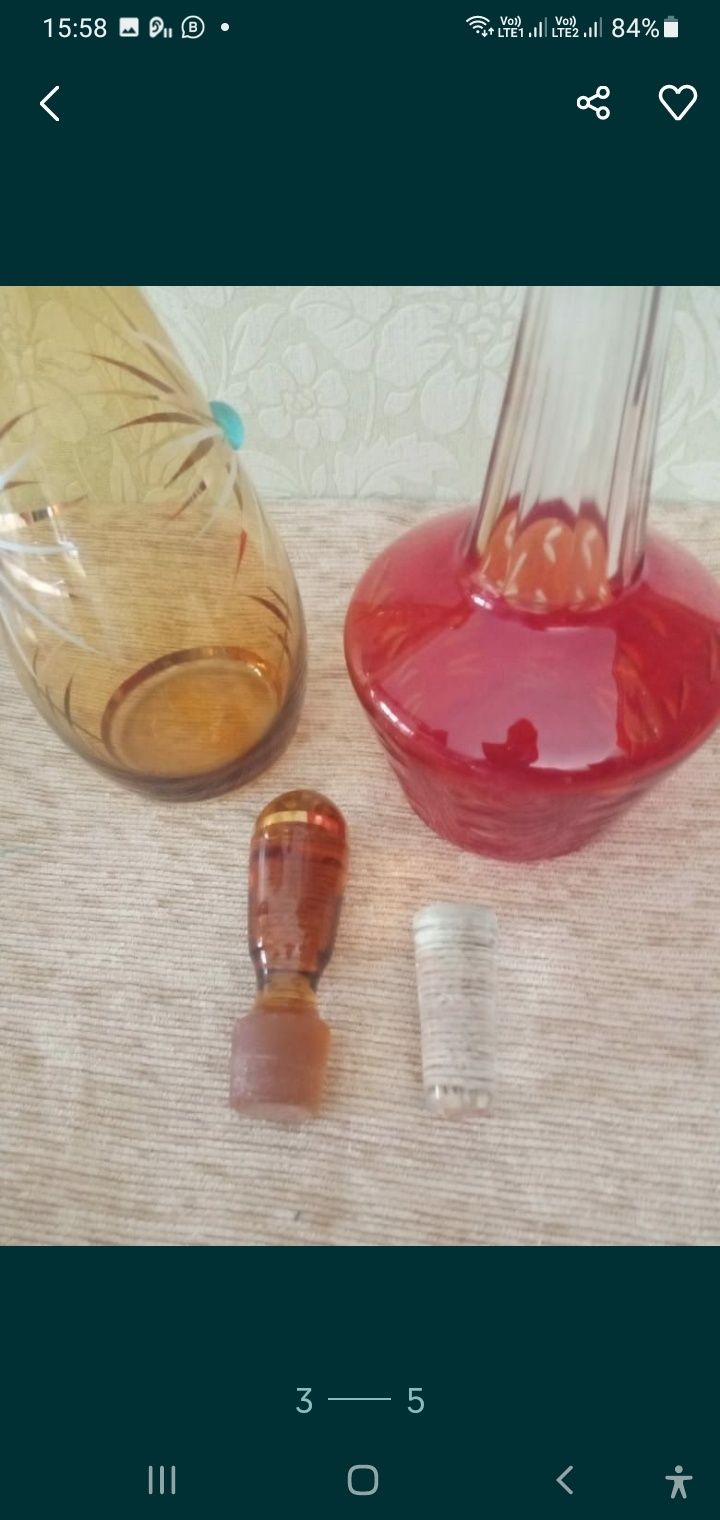 Графины Чешское стекло.