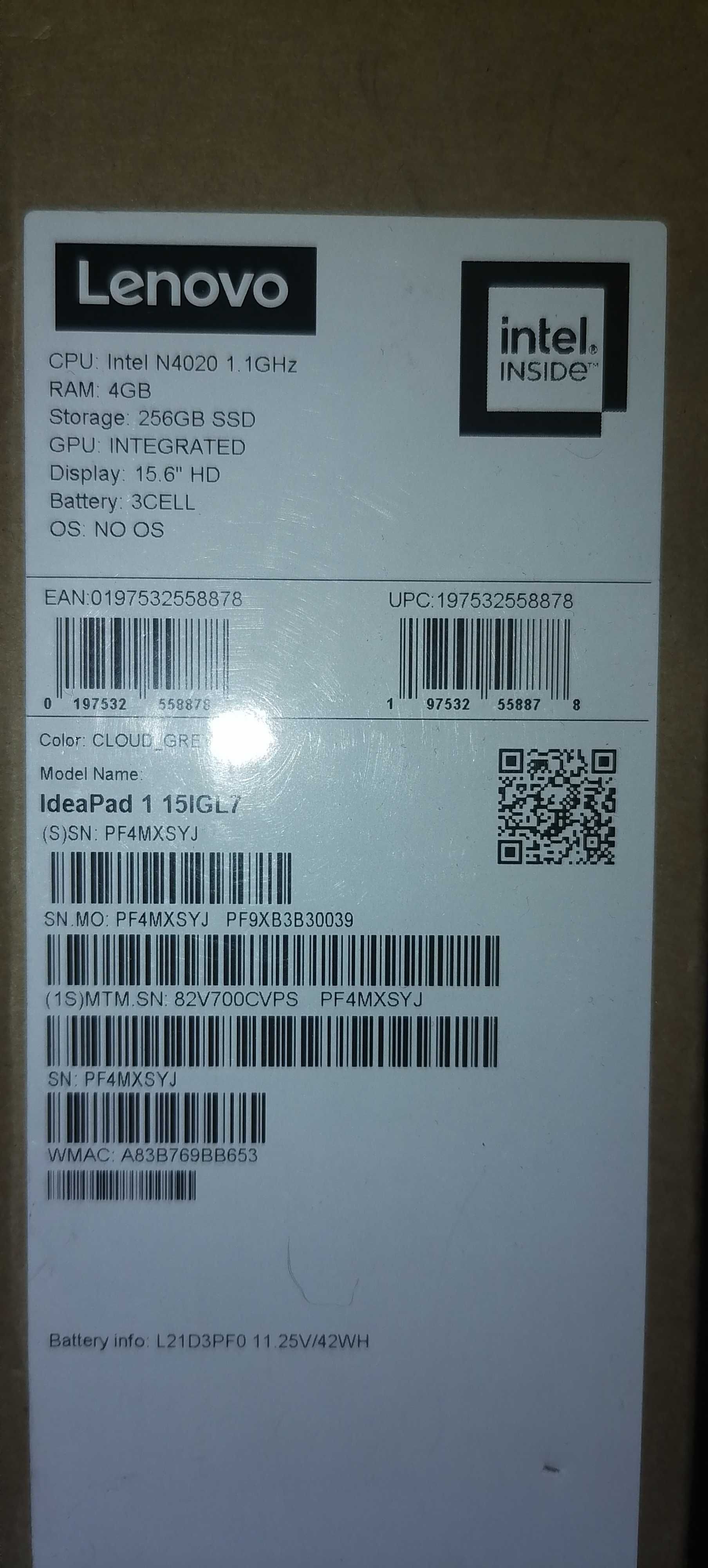 Нотбук Lenovo 15.6 дюймов