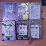 HDD 1 TB, 3 TB, 4 TB (3.5''), HDD 640 GB, 500 GB, 320 GB (2.5'') и др.