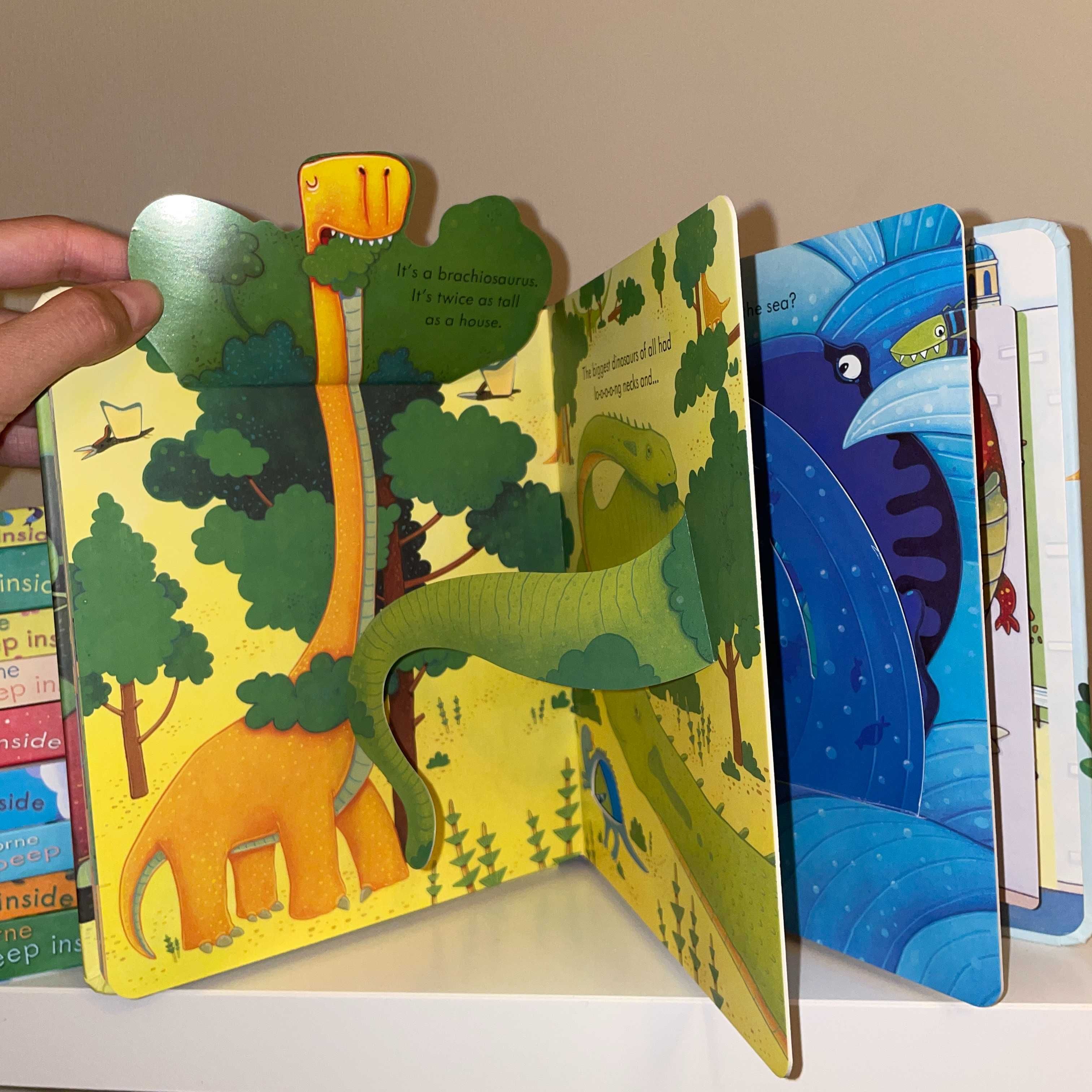 Детская Книжка про Динозавров Usborne (с открывашками!)