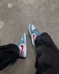 Air Jordan 1 Vintage Basketball Shoes Women's Low-top Blue/White/Red