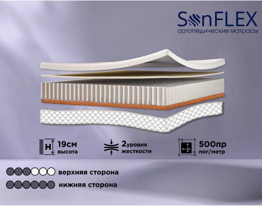 Матрас SonFlex Ортопед-1, 135x180x19 см