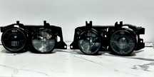 Передние фары hella black не bmw e34