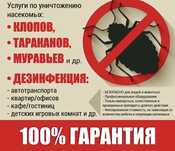 Дезинфекция. Результат 100%. Работаем на результат!