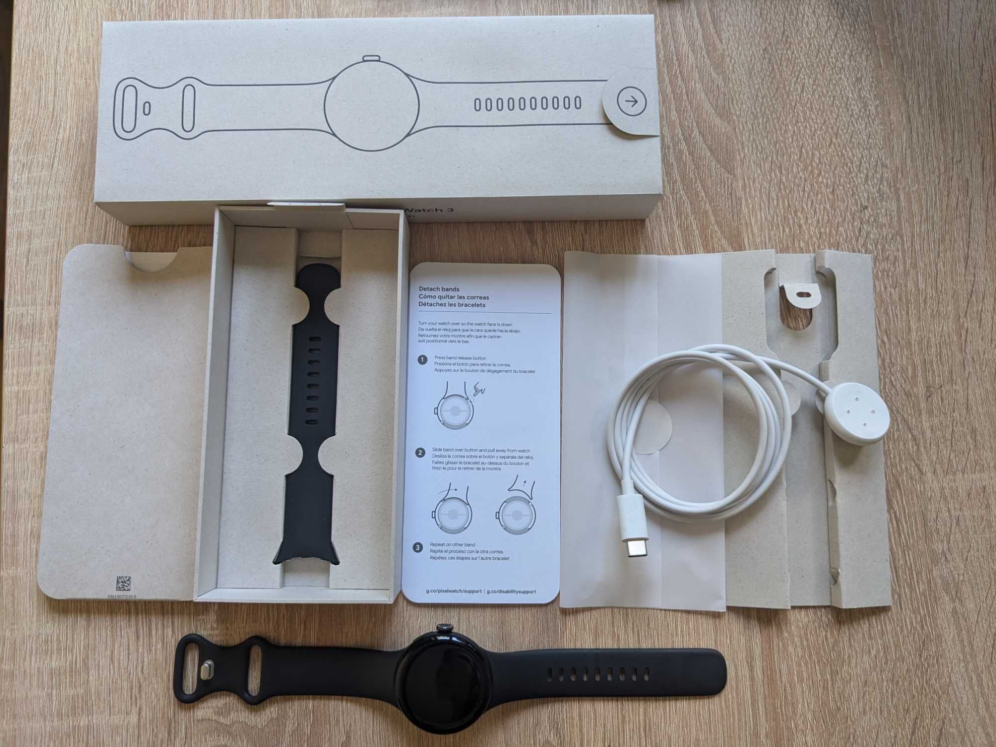 Google Pixel Watch 3 (41 мм) Wi-Fi, чёрные