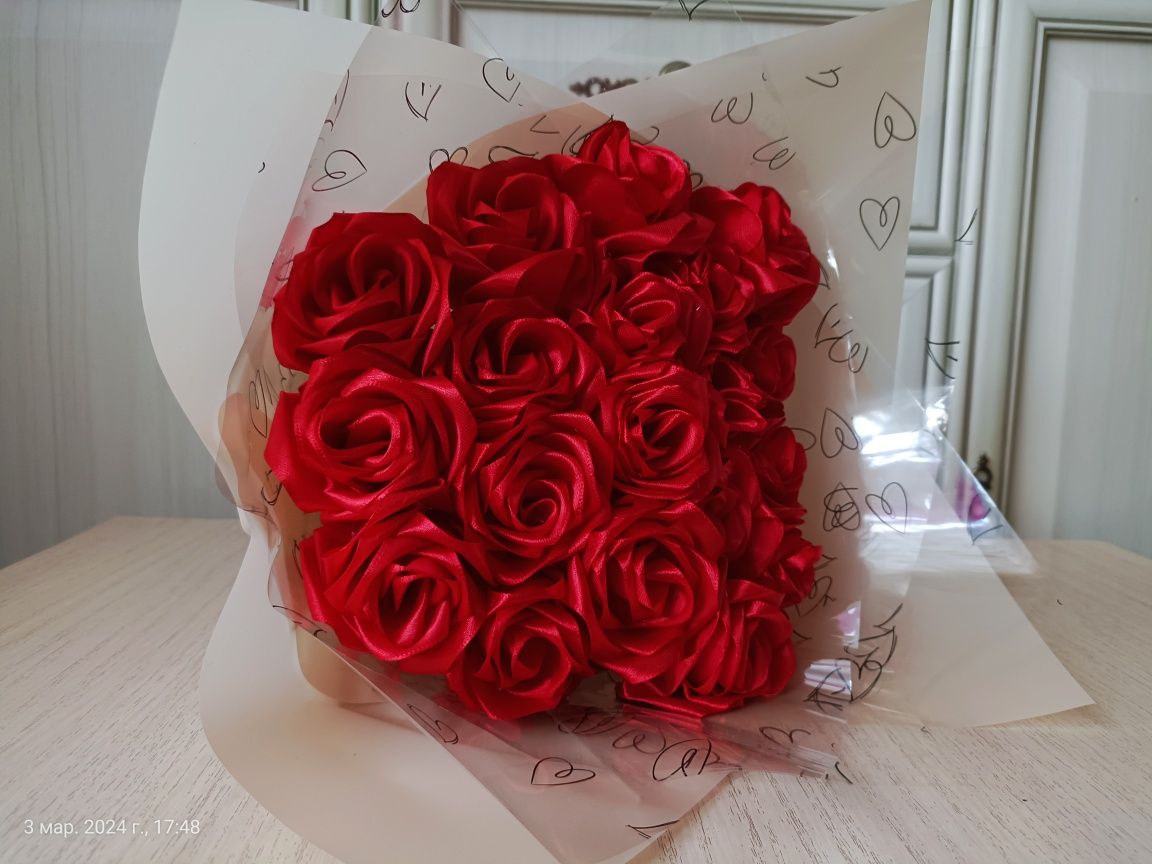 Букеты из атласных лент!