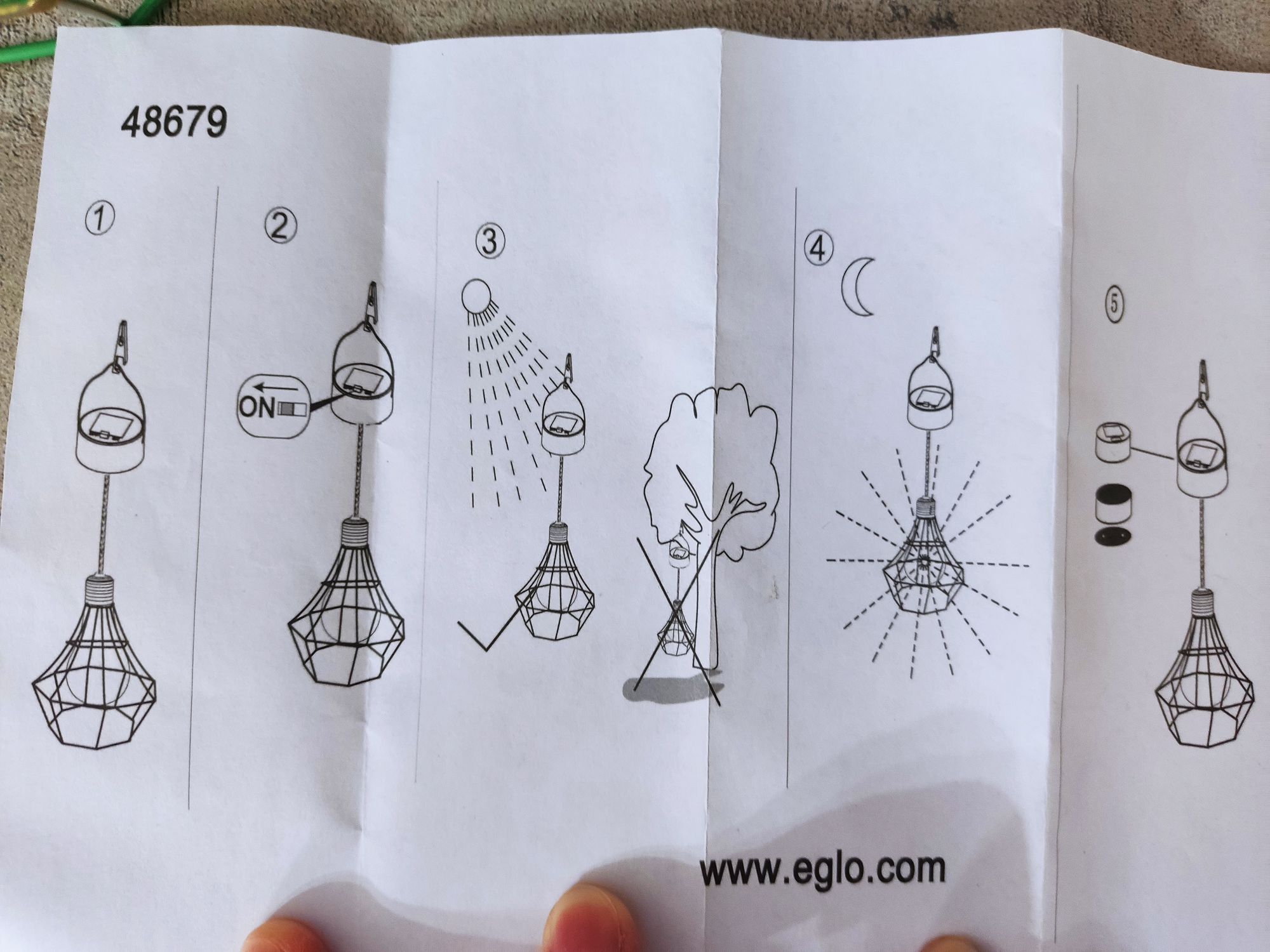 Светильник на террасу EGLO LED 2 шт по 2000т. Новые. Солнечная зарядка