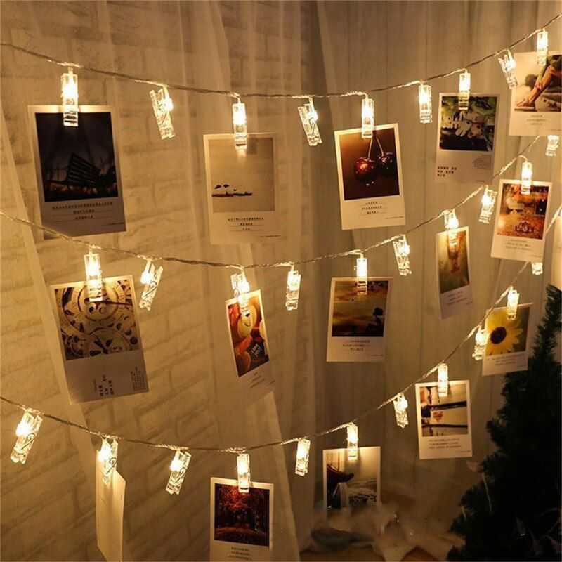 Гирлянда LED  подсветка прищепки