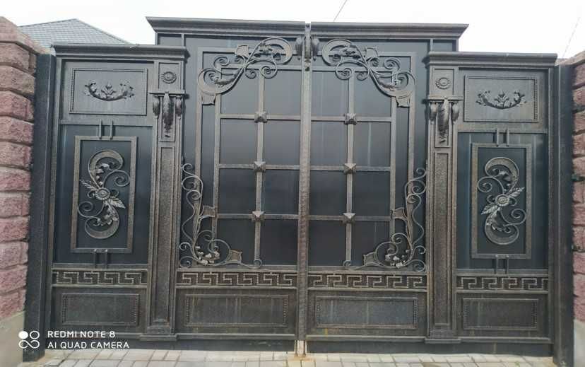 Кованые Распашные и Откатные Ворота в Алматы Калитка Ковка Забор Какпа