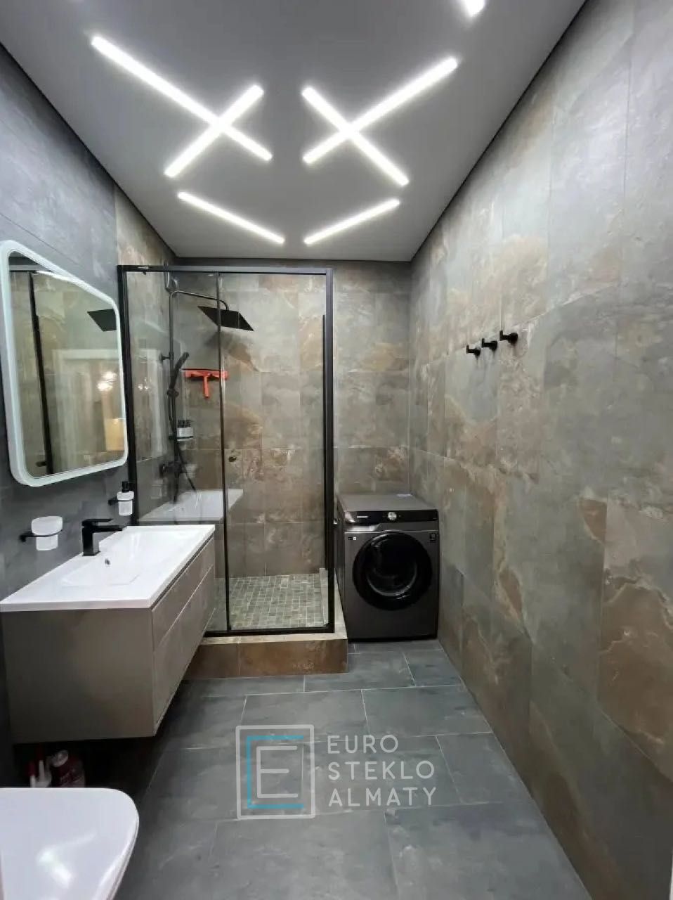 Душ кабина, стеклянная перегородка, LOFT - перегородка - KASPI 0-0-12