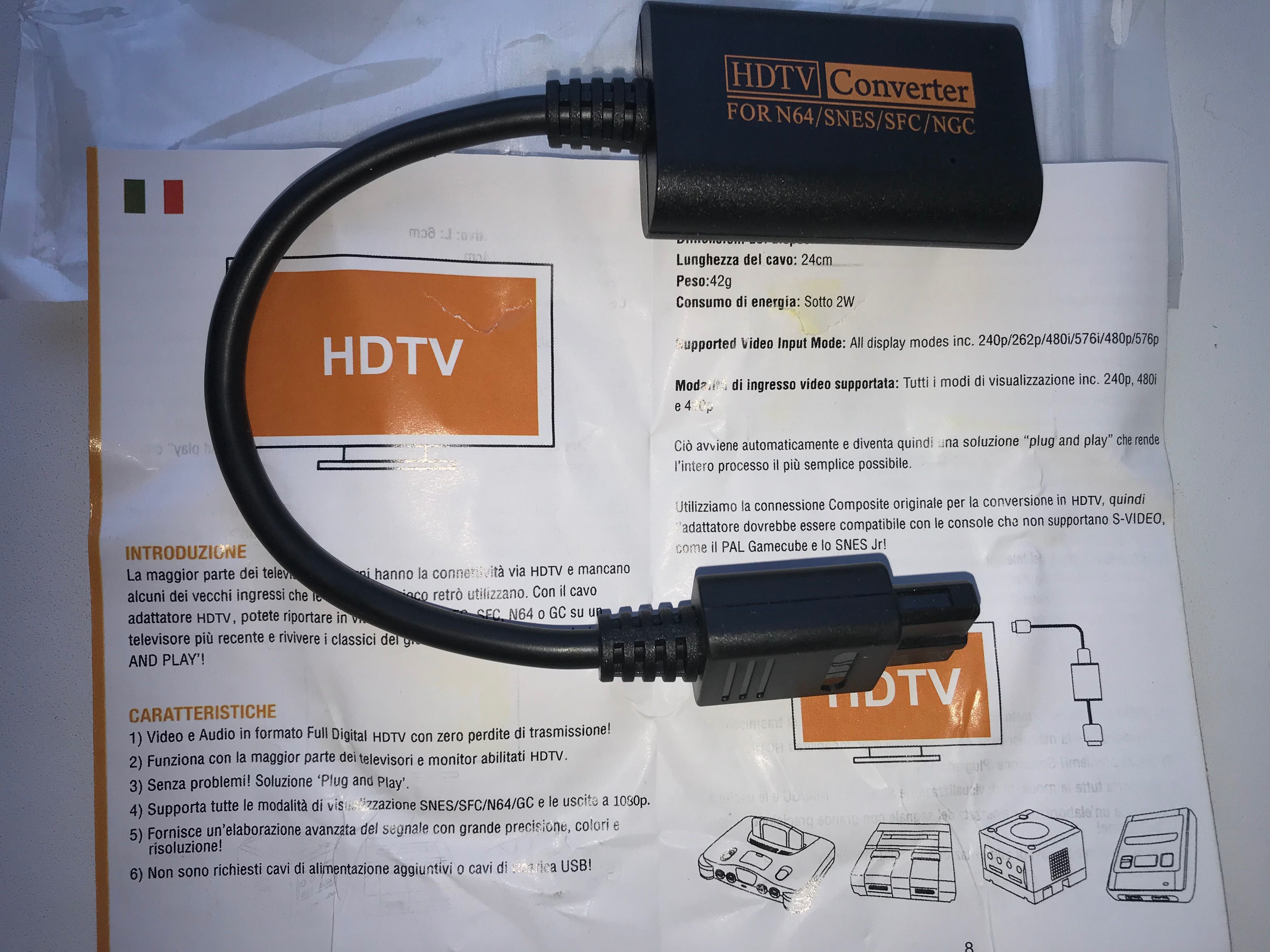Hdmi adapter Nintendo 64, Snes,GameCube
