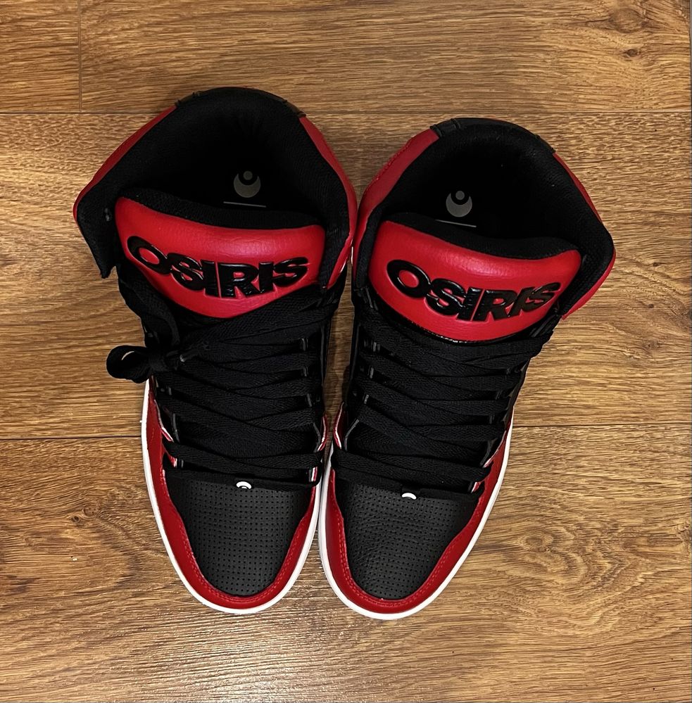 Кроссовки Osiris Nyc 83  красно-черные, мужские