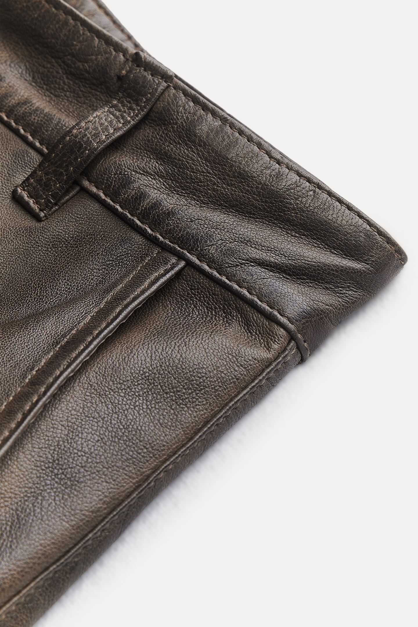 Кожаные брюки ZARA