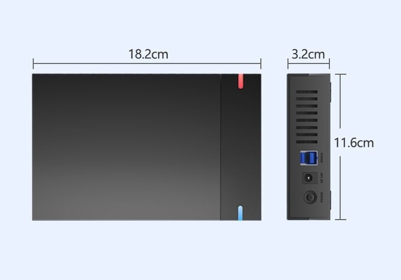 Внешний бокс ShuoLe U35K30 для накопителей 3.5, 2.5 HDD, SSD