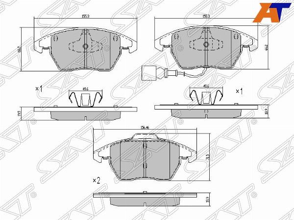Колодки тормозные Audi A3 2003