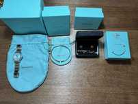 Tiffany & CO, Тиффани золото браслет, серьги, цепочка, часы