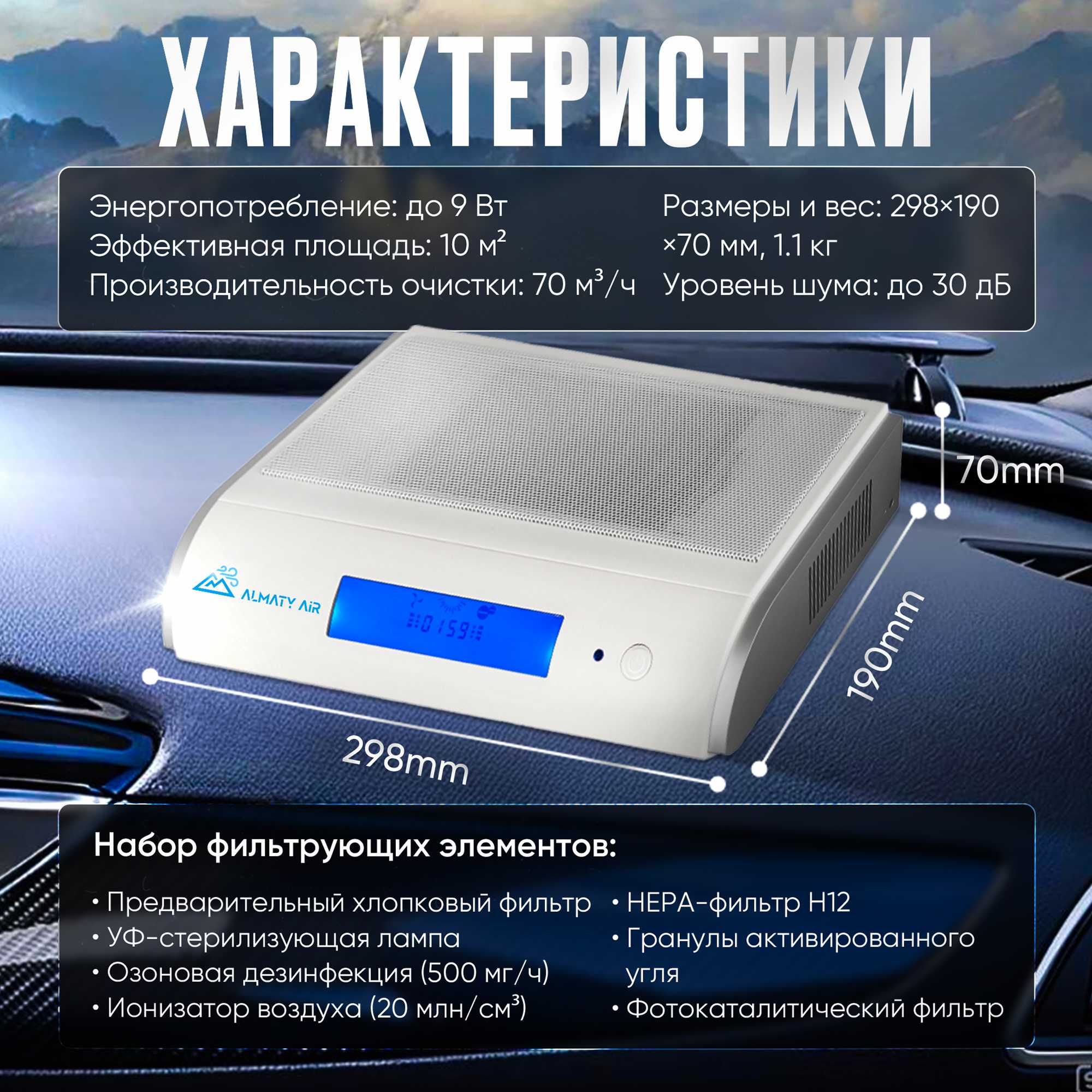Очиститель воздуха в авто AlmatyAir GL-518
