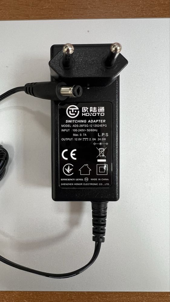 Оригинальные адаптеры (блок) питания  HOIOTO 12V 2A 24W AC